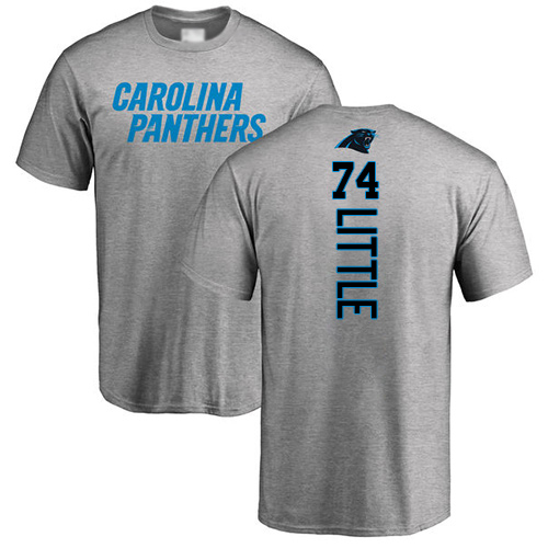 Carolina Panthers Men Ash Greg Little Backer NFL Football #74 T Shirt->youth nfl jersey->Youth Jersey